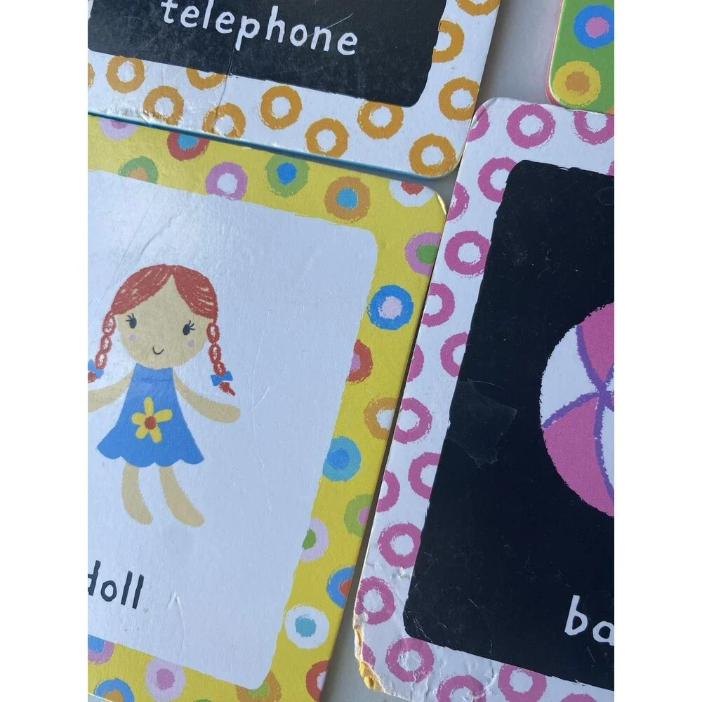 Reversible Foam Baby Flash Cards High Contrast Sensory First Words 10 Count